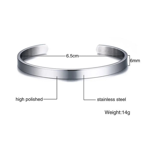Men'S Thin Bracelet,Stainless Steel Cuff Bangle Bracelet, Thin Cuff, Boyfriend Cuff, Gifts for Him, Father'S Day Gifts