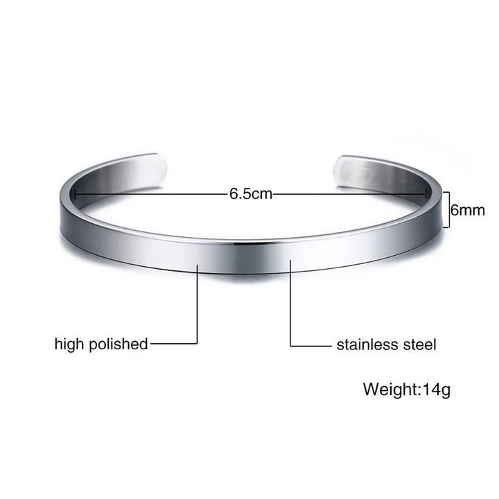 Men'S Thin Bracelet,Stainless Steel Cuff Bangle Bracelet, Thin Cuff, Boyfriend Cuff, Gifts for Him, Father'S Day Gifts