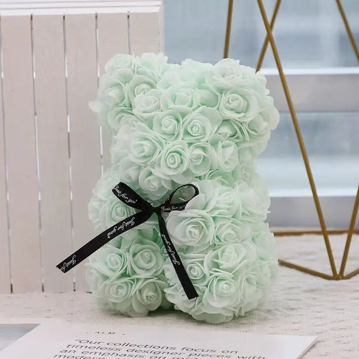 Teddy Bear Valentine'S Day Gift Creative Rose Bear Gift PE Flower Romantic Foam Bear Christmas Decorative Gift Mother'S Day