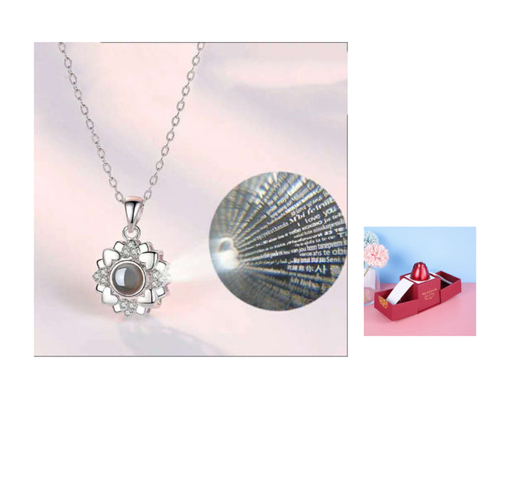 Hot Valentine'S Day Gifts Metal Rose Jewelry Gift Box Necklace for Wedding Girlfriend Necklace Gifts