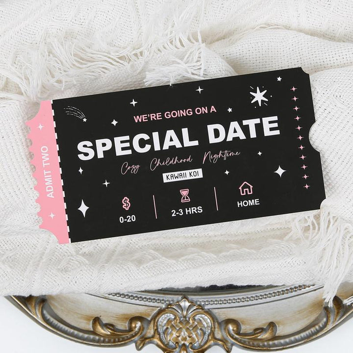 Date Ticket, 1 Box 42 Scratch off Date Ideas & Adventures for Couple, Romantic Date Tickets Anniversary Gift for Him Her, Tabletop Games, Gift Idea