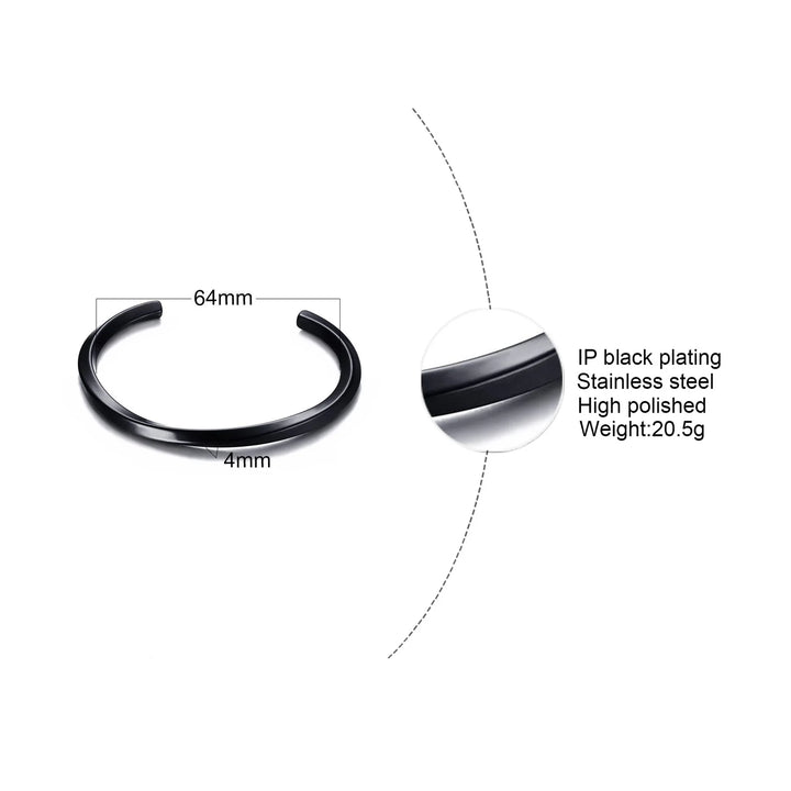 Men'S Thin Bracelet,Stainless Steel Cuff Bangle Bracelet, Thin Cuff, Boyfriend Cuff, Gifts for Him, Father'S Day Gifts