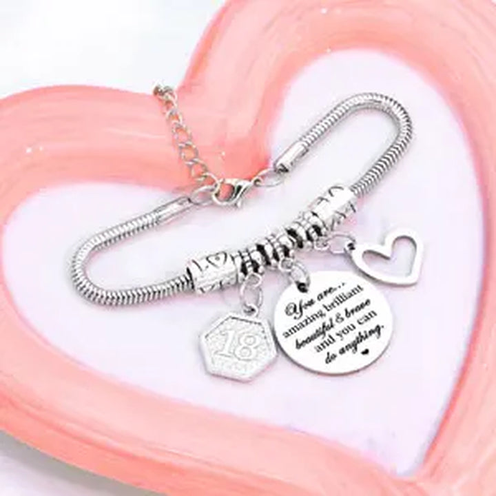 Birthday Gifts for Women Girls Bracelet Birthday Charm Bracelet 10Th - 19Th 21St Birthday Gifts for Daughter Niece Sister Friend