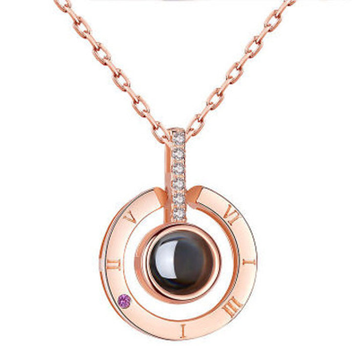 Hot Valentine'S Day Gifts Metal Rose Jewelry Gift Box Necklace for Wedding Girlfriend Necklace Gifts