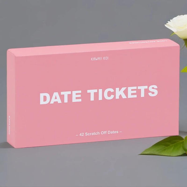 Date Ticket, 1 Box 42 Scratch off Date Ideas & Adventures for Couple, Romantic Date Tickets Anniversary Gift for Him Her, Tabletop Games, Gift Idea