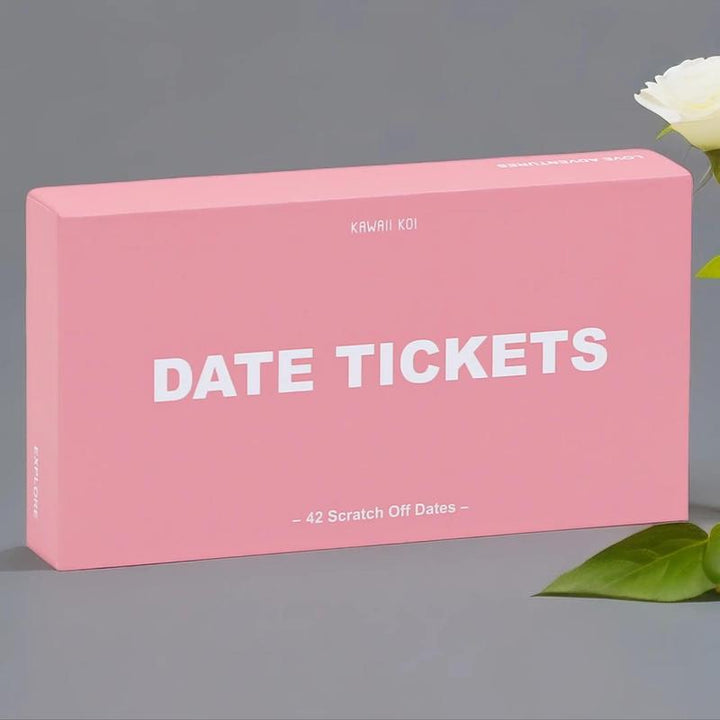 Date Ticket, 1 Box 42 Scratch off Date Ideas & Adventures for Couple, Romantic Date Tickets Anniversary Gift for Him Her, Tabletop Games, Gift Idea