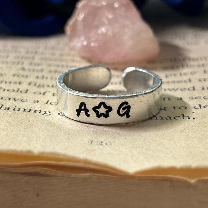 Adjustable Custom Couples Heart Ring, Anniversary Gift Idea | Promise Ring | Valentine’S Day | Couple Ring | Bestie Ring