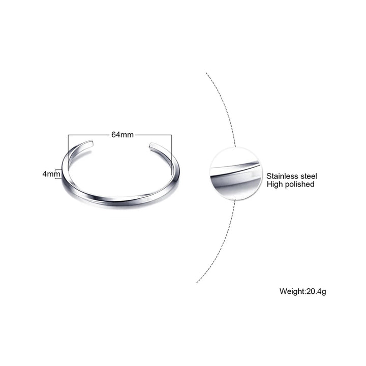 Men'S Thin Bracelet,Stainless Steel Cuff Bangle Bracelet, Thin Cuff, Boyfriend Cuff, Gifts for Him, Father'S Day Gifts