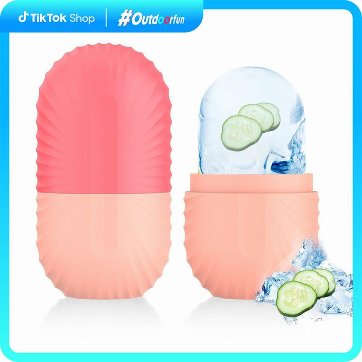 Facial Tool，Ice Molds for Face and Eyes, Beauty Ice Roller Tube, DIY Cooling Facial Cube for Face, Eyes, Swelling, Soothing & Joint Massage, Outdoorfun