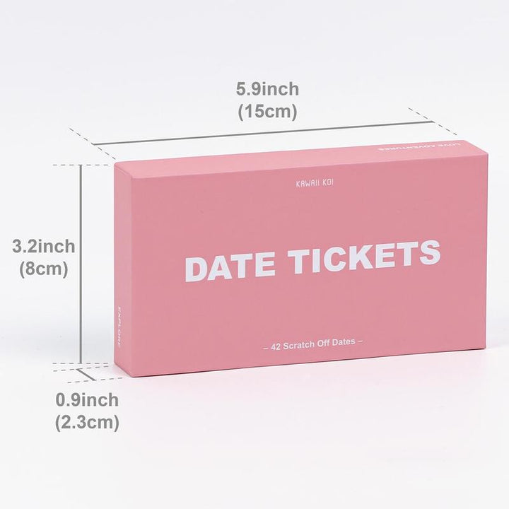 Date Ticket, 1 Box 42 Scratch off Date Ideas & Adventures for Couple, Romantic Date Tickets Anniversary Gift for Him Her, Tabletop Games, Gift Idea