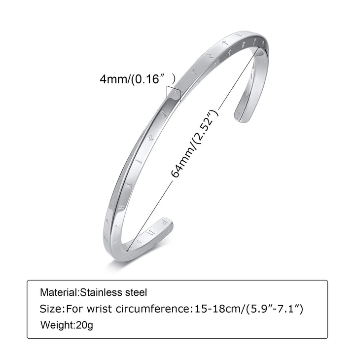 Men'S Thin Bracelet,Stainless Steel Cuff Bangle Bracelet, Thin Cuff, Boyfriend Cuff, Gifts for Him, Father'S Day Gifts