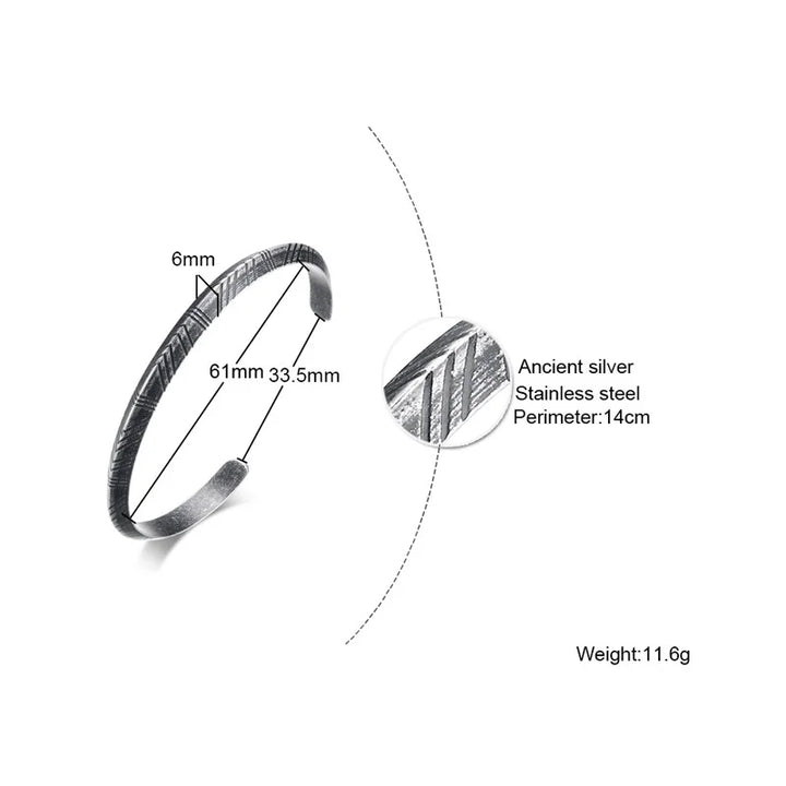 Men'S Thin Bracelet,Stainless Steel Cuff Bangle Bracelet, Thin Cuff, Boyfriend Cuff, Gifts for Him, Father'S Day Gifts