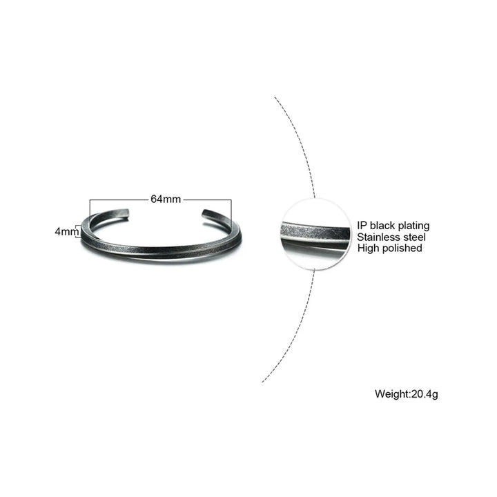 Men'S Thin Bracelet,Stainless Steel Cuff Bangle Bracelet, Thin Cuff, Boyfriend Cuff, Gifts for Him, Father'S Day Gifts