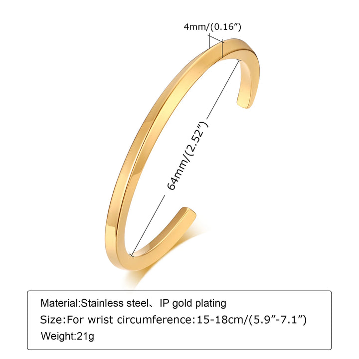 Men'S Thin Bracelet,Stainless Steel Cuff Bangle Bracelet, Thin Cuff, Boyfriend Cuff, Gifts for Him, Father'S Day Gifts
