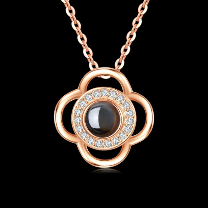 Hot Valentine'S Day Gifts Metal Rose Jewelry Gift Box Necklace for Wedding Girlfriend Necklace Gifts