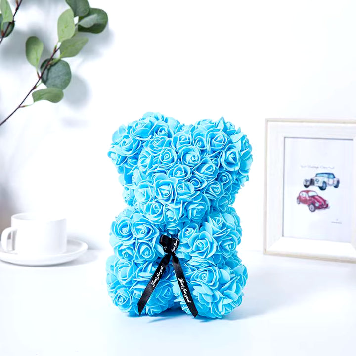 Teddy Bear Valentine'S Day Gift Creative Rose Bear Gift PE Flower Romantic Foam Bear Christmas Decorative Gift Mother'S Day