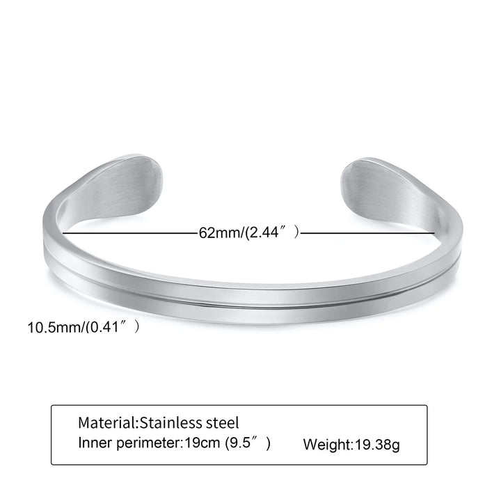 Men'S Thin Bracelet,Stainless Steel Cuff Bangle Bracelet, Thin Cuff, Boyfriend Cuff, Gifts for Him, Father'S Day Gifts